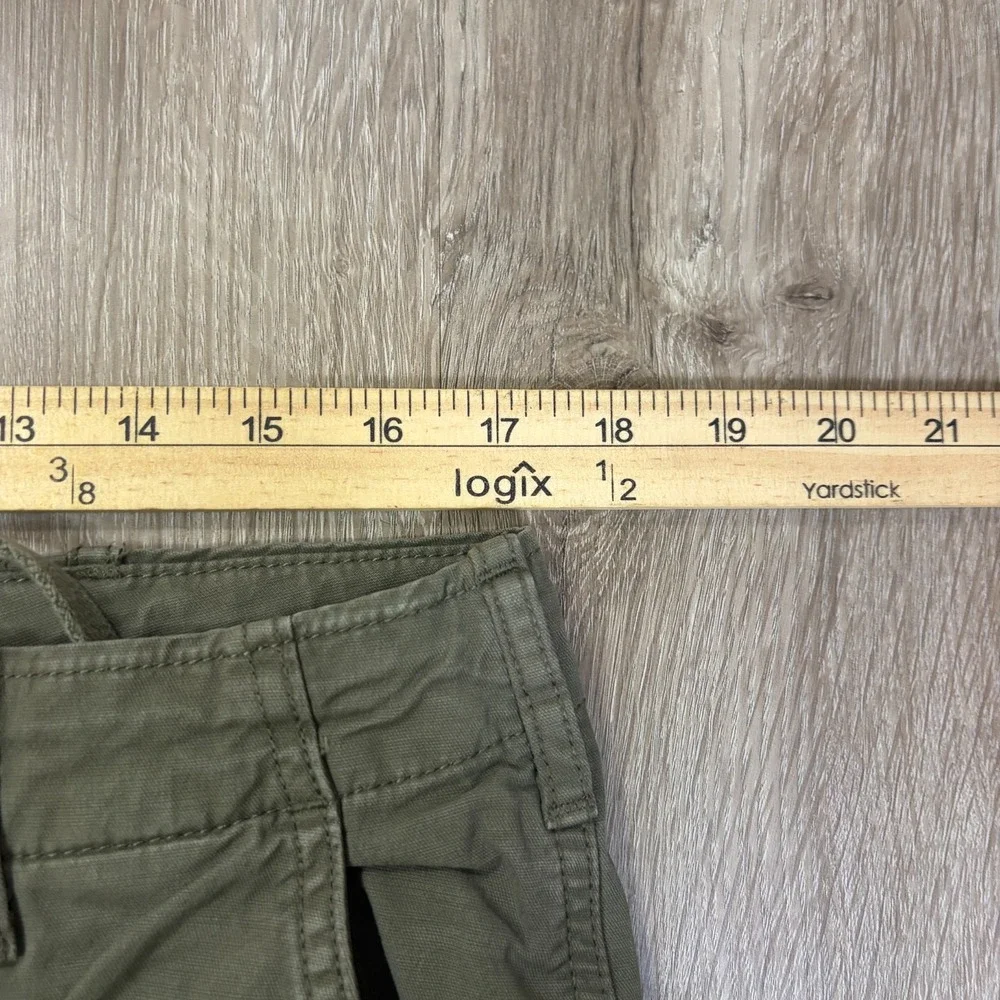 Uniqlo Cargo Trousers Green Mens Medium Tapered Drawstring Relaxed Cotton Blend